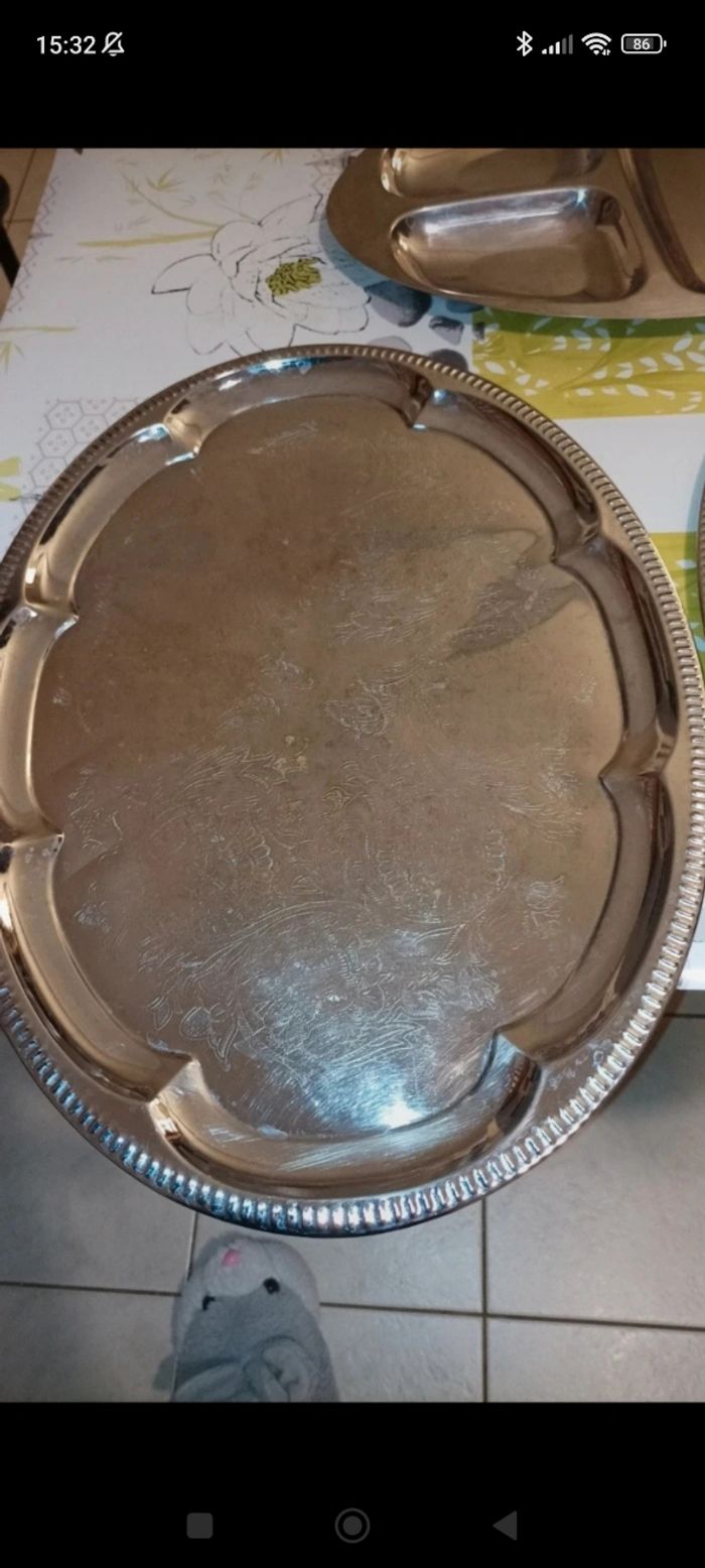 Lot de 4 plats en inox - photo numéro 2