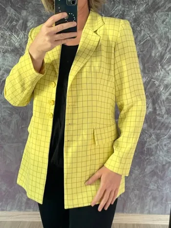 Blazer lumineux jaune vintage