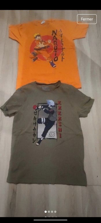 Lot de 2 Tshirt Naruto Shippuden Kakashi
