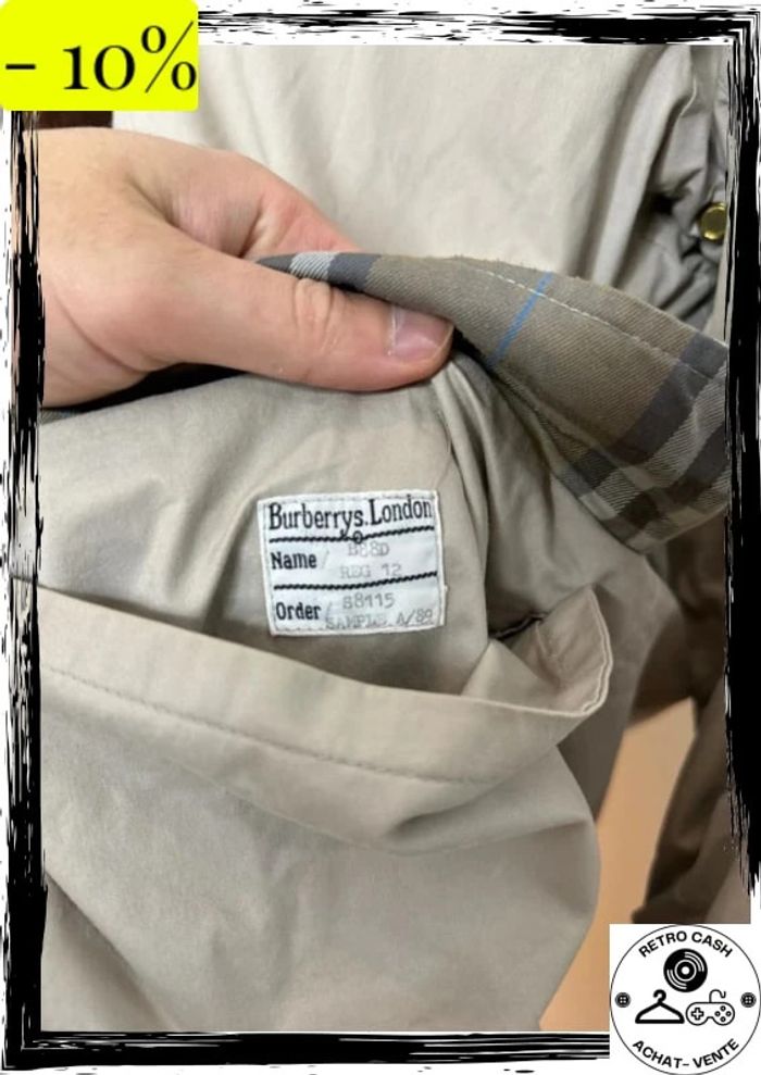 Trench Burberrys’ en super état Taille 12 UK Coat Vintage - photo numéro 7