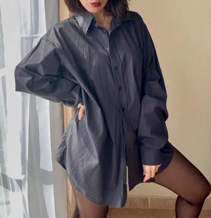 Chemise Café coton grise XXL très bon état - photo numéro 2