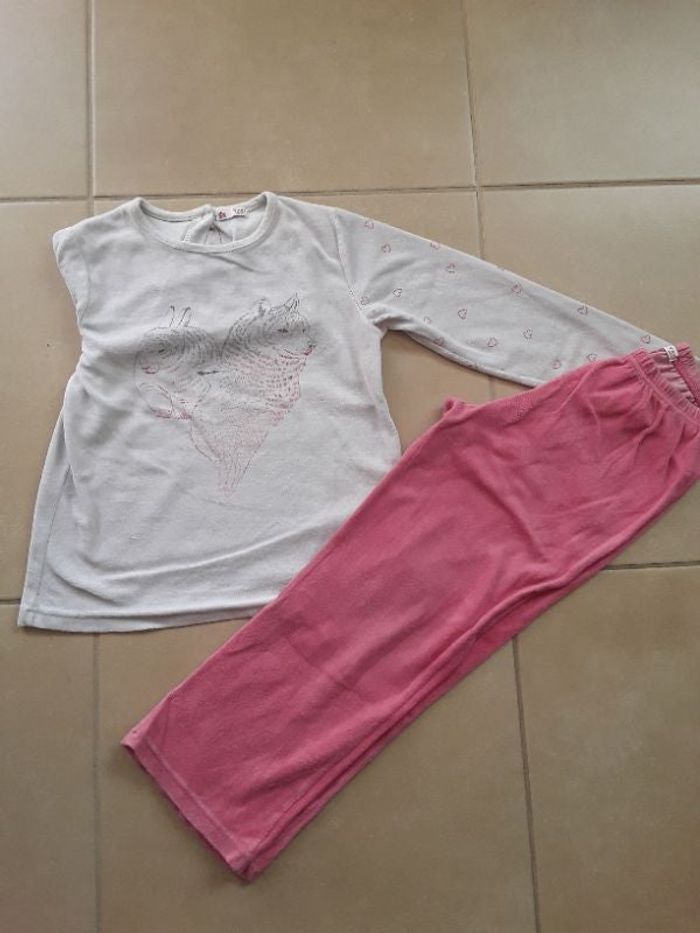 Pyjama fuschia et gris fille 10 ans DPAM BE