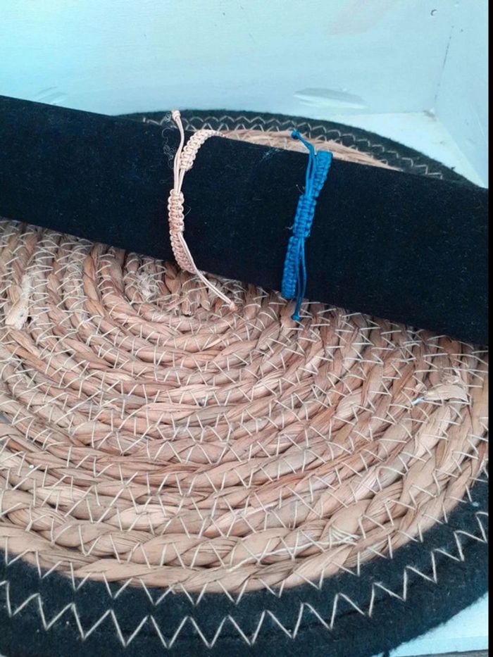 Bracelet  macramé breloque  fleurs n°9 - photo numéro 2
