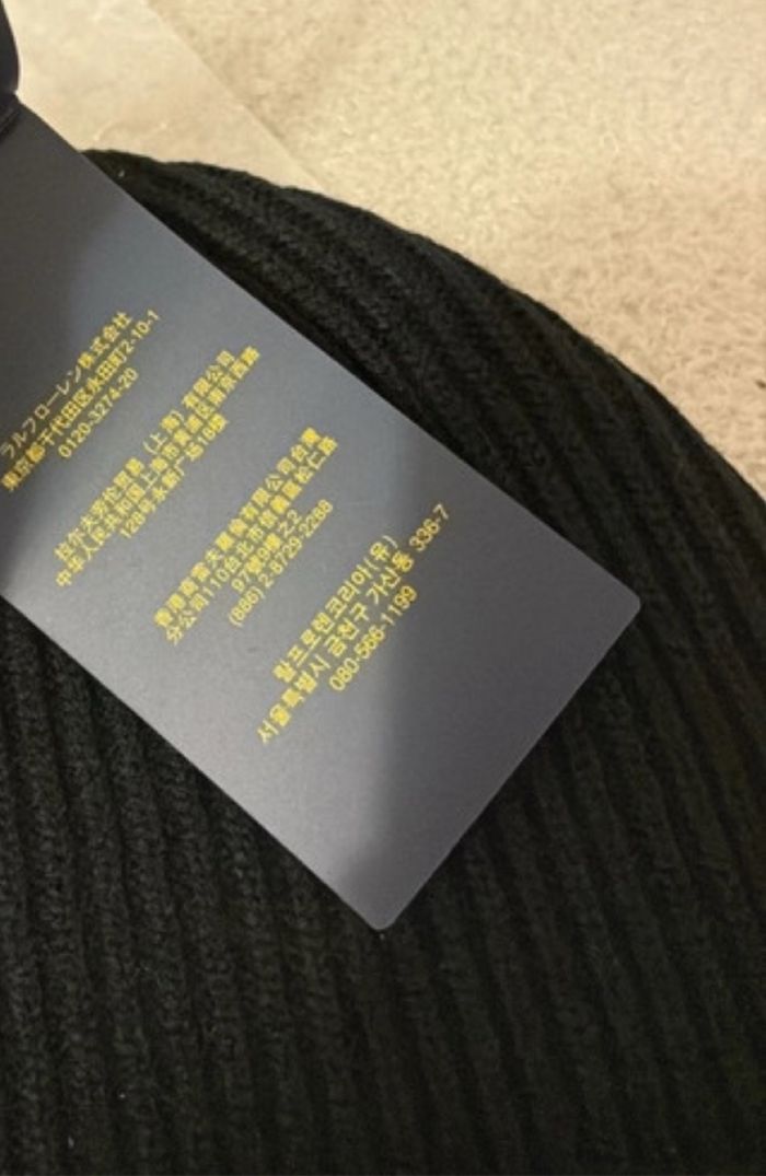 Bonnet Ralph Lauren Noir Neuf avec étiquette - photo numéro 5