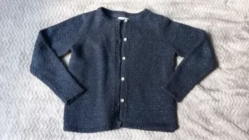 Gilet okaïdi marine paillettes bleu t6