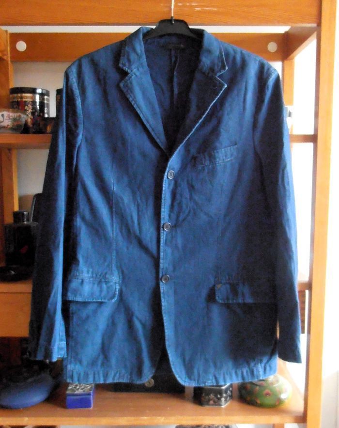 Veste homme, blazer bleu, New Man, taille XXL, 100% coton - photo numéro 8