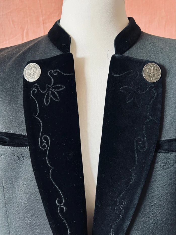 🔘Magnifique blazer autrichien traditionnel pure laine vierge Austrian tyrolean pure new wool blazer🔘 - photo numéro 6