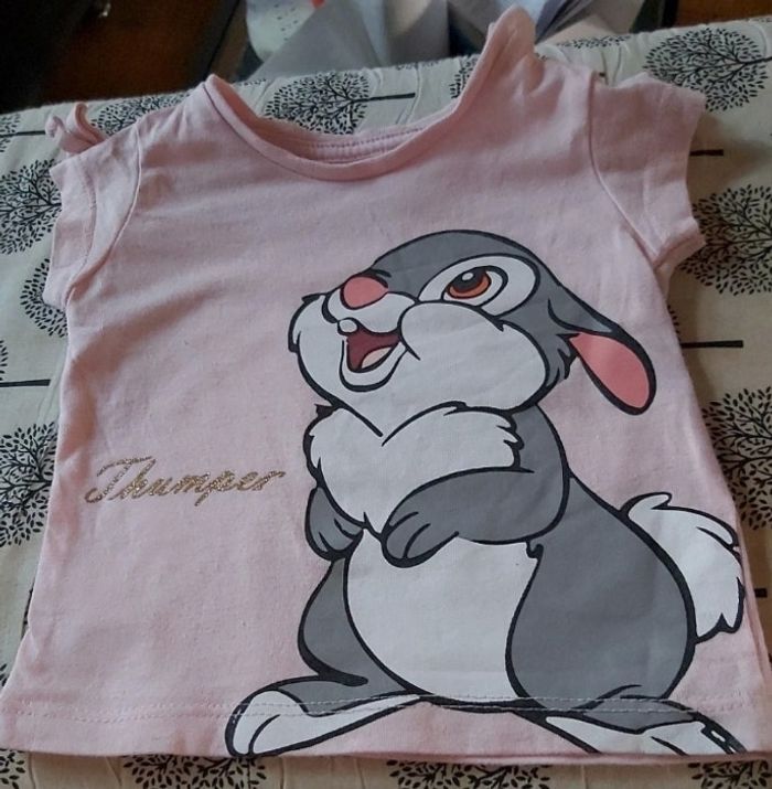 Tshirt taille 62cm 0/3mois primark disney pan-pan
