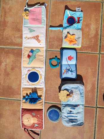 Lot livre et tour parc tissu