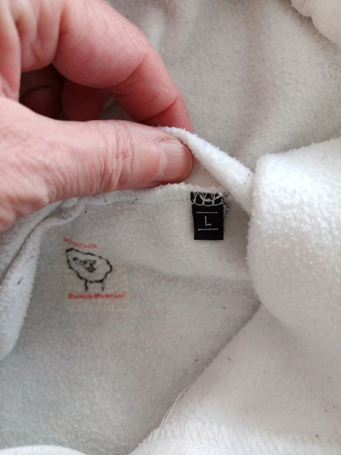 Pull Sweat blanc à capuche - Taille L - photo numéro 11