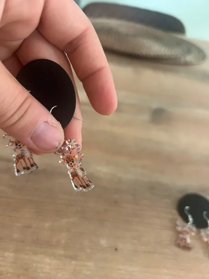 Jolie boucles d’oreilles Rennes de Noël neuve - photo numéro 3