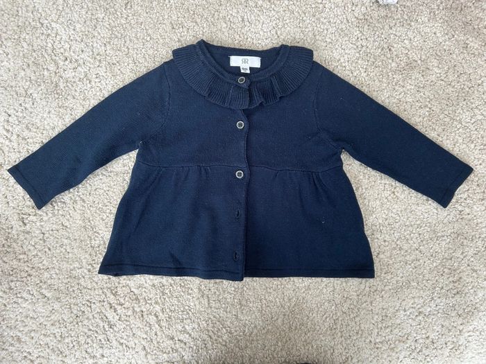 Gilet bleu marine fille - 9 mois - la redoute