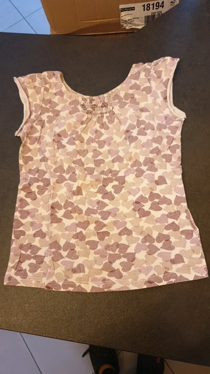 Tee-shirt cœurs vertbaudet