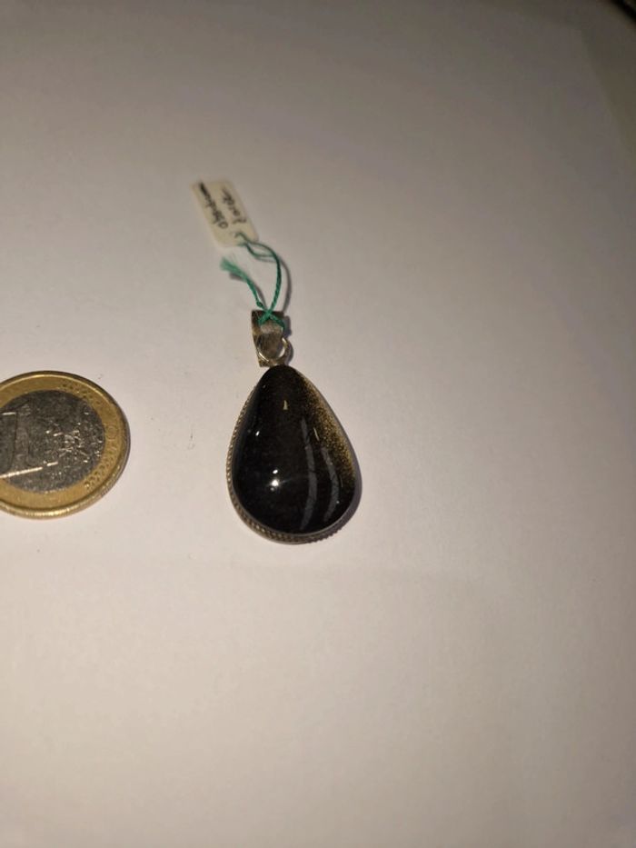 Pendentif obsidienne dorée Mexique - photo numéro 5