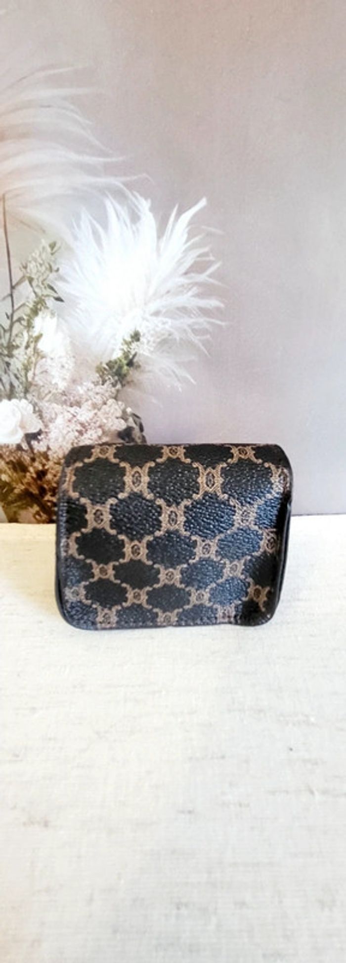 Mini sac bandoulière à motif chic noir et doré - photo numéro 2
