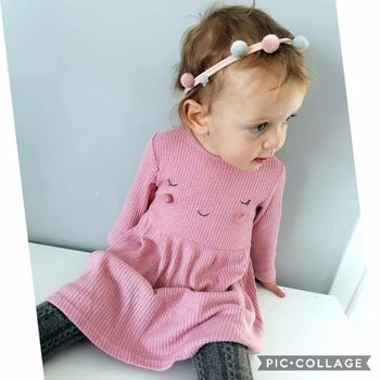 18 mois bébé fille robe légèrement côtelé