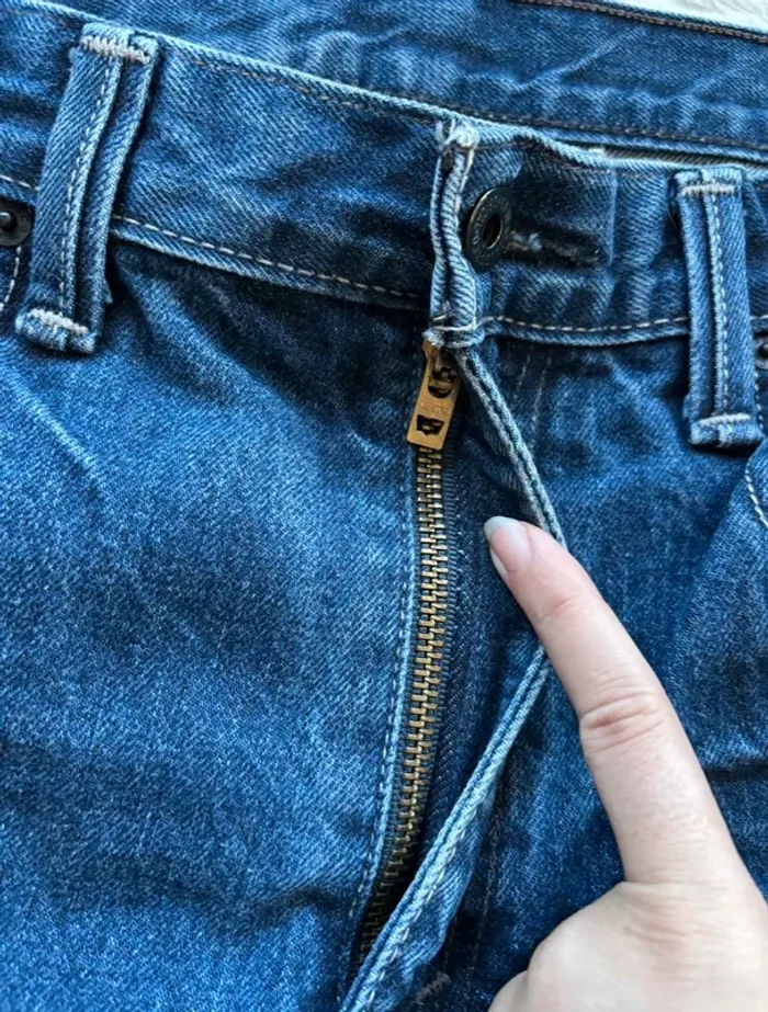 Jean Levi’s 569 loose Straight droit ample homme W33 L30 Made in Mexico bleu foncé L/44 Vintage Y2K - photo numéro 8