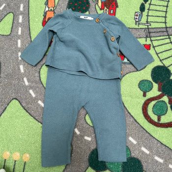 Ensemble 2 pièces tricot coton cyrillus 9 mois