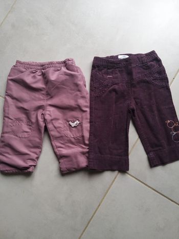Lot de 2 pantalons 9 mois