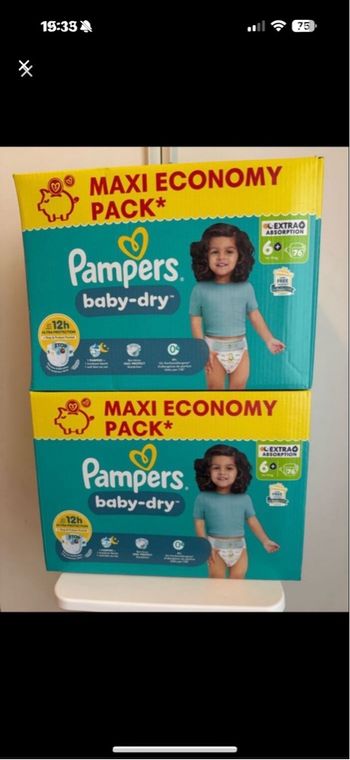 Pampers baby dry taille 6+(13-19 ) kg