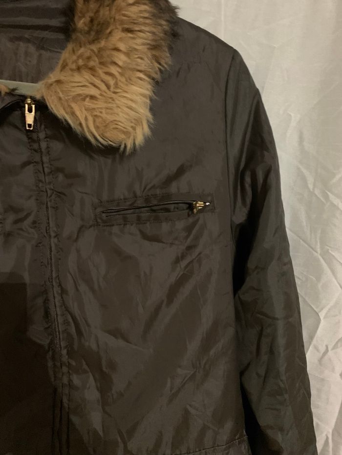 Blouson 3 suisses marron taille 42-44 mi saison tres bon état col détachable avec ceinture - photo numéro 10
