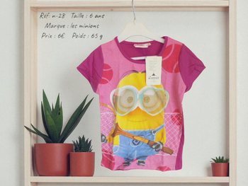 T-shirt 6 ans Les minions - Neuf (n-28-mag)