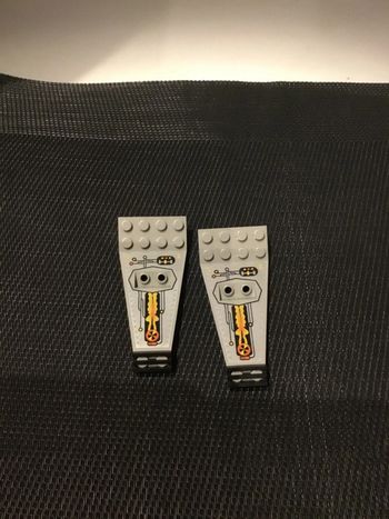 Lego Espace lot 2 ailes vaisseau pièces de rechange 6836 6915 gris clair