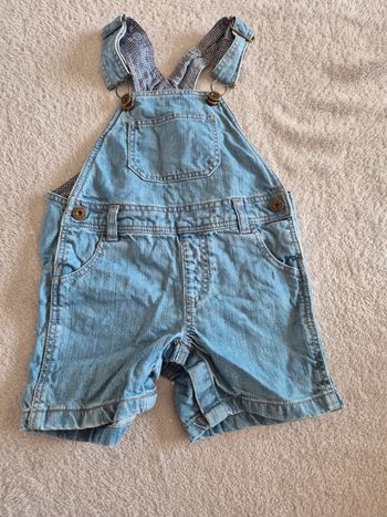 Salopette jean short 12 mois