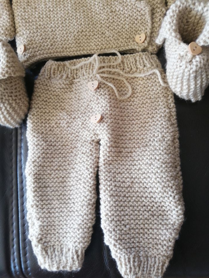 Lot naissance 1mois 5 pièces fait main neuf - photo numéro 3