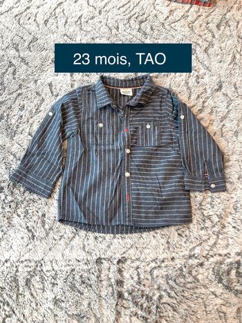 Chemise bleue rayures style jean TAO G2a