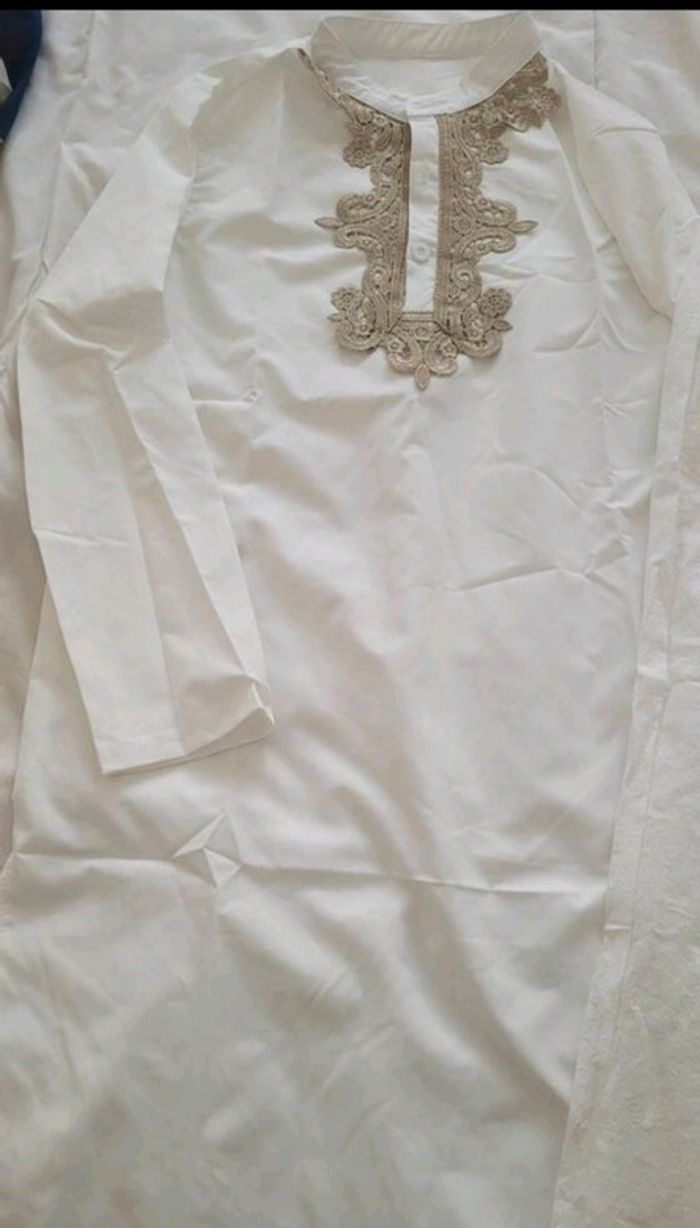 Abaya enfant garçon à dentelle - photo numéro 2