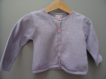 Gilet mauve- 9 mois
