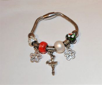 Bracelet charms et pierres 19cm Neuf