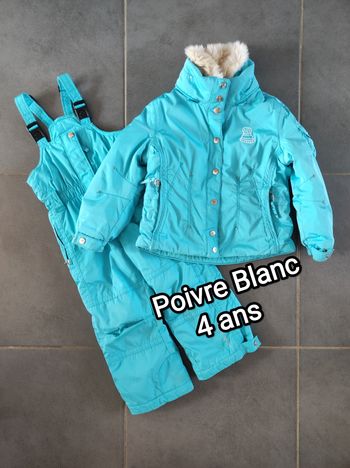Veste et pantalon de ski Poivre blanc 4 ans