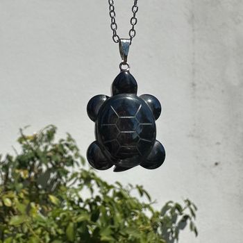 Collier tortue hématite