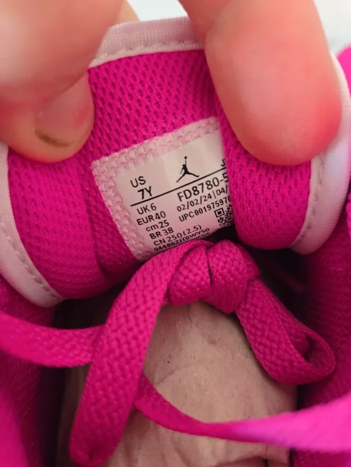 Nike air Jordan 1 mid taille 40 neuves blanc rose fuchsia - photo numéro 6