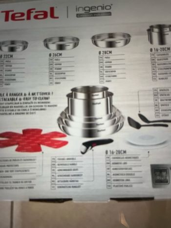 Neuf Tefal 13 pièces batterie de cuisine complète poêle et casseroles 