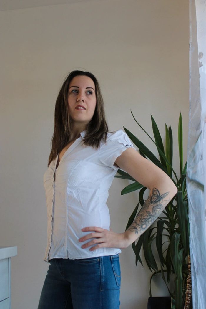 Chemisier blanc taille 38/M - photo numéro 4