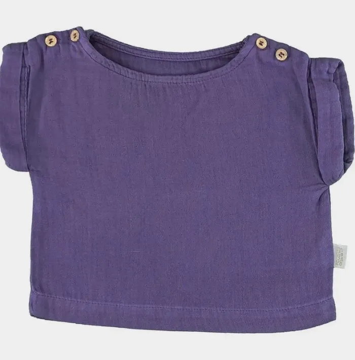 Poudre Organic Blouse à manches courtes 3 mois en coton bio