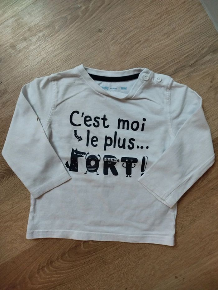 Tee shirt à manches longues garçon 18 mois