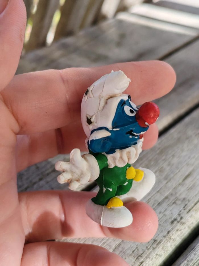 Figurine Schtroumpfs clown vintage - photo numéro 7