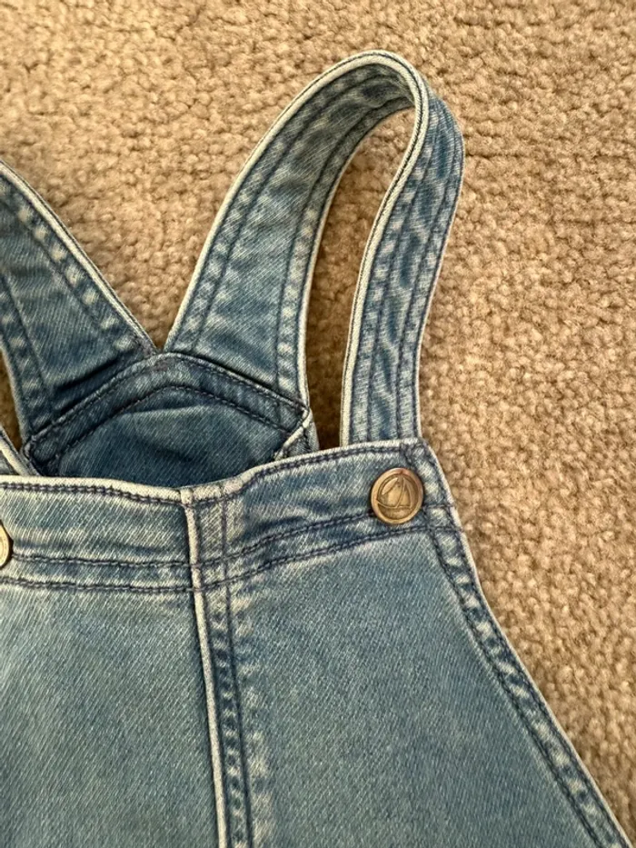 Petit Bateau - Robe Salopette Jean Taille 4 ans - photo numéro 2