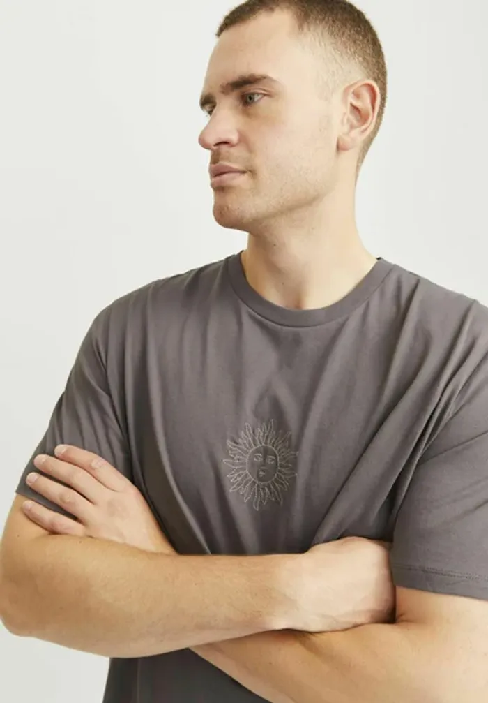 T-shirt Jack & Jones soleil gris homme - photo numéro 3