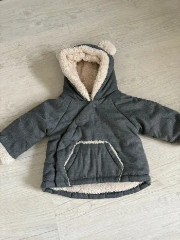 Manteau gris ourson