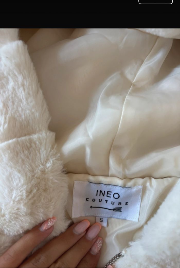 veste moumoute blanc crème - photo numéro 2