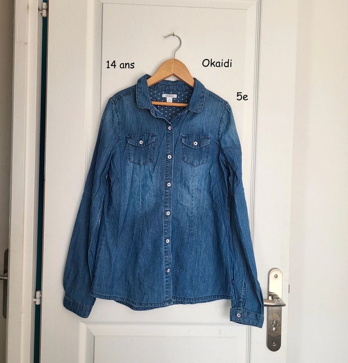 Chemise jean okaidi 14 ans