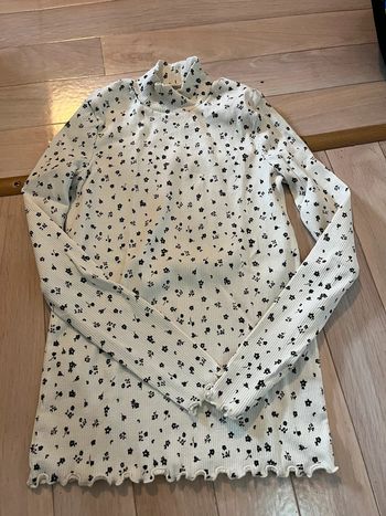 Pull col montant fleur 12 ans