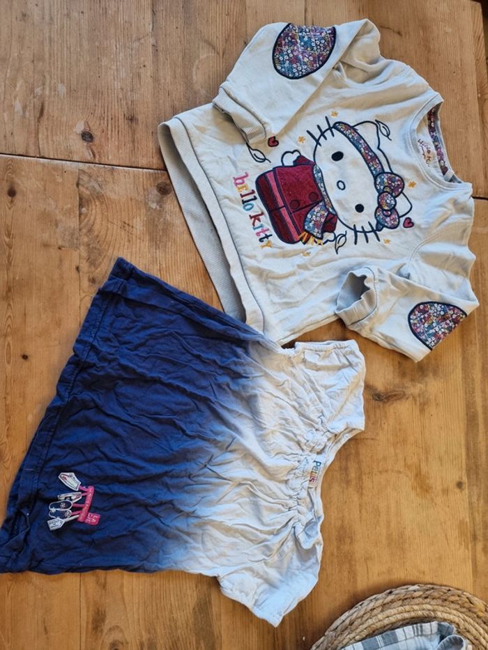 1 tee shirt et 1 sweat hello kitty