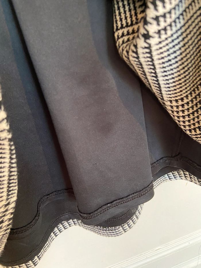 Robe courte Zara à carreaux noirs et blancs taille M - photo numéro 4