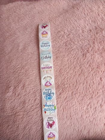 24 autocollants happy birthay